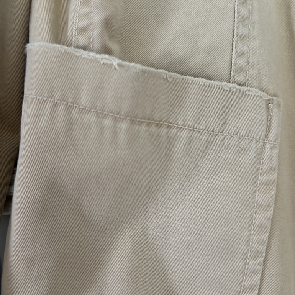 J. Crew distressed/rough edge tan blazer jacket size L - Picture 3 of 6